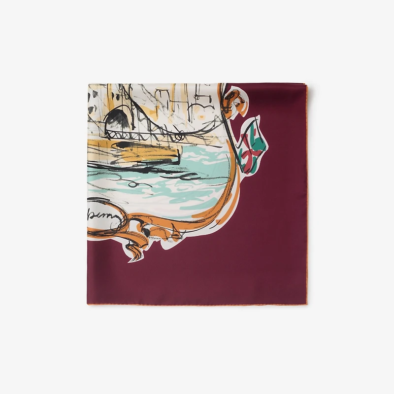 Tower Bridge Silk Scarf in Veneer | Burberry® Official