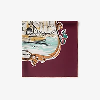 Tower Bridge Silk Scarf in Veneer | Burberry® Official