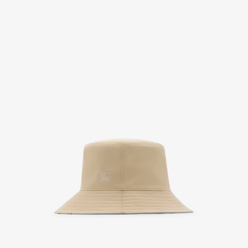 Reversible Highgrove Cotton Bucket Hat in Nutmeg - Men | Burberry® Official