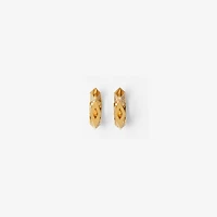 Hollow Pavé Hoop Earrings in Gold/clear - Women | Burberry® Official