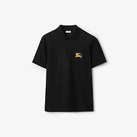 Metallic EKD Cotton Polo Shirt in Black - Men | Burberry® Official