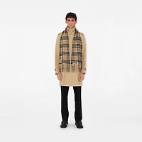 Badge Check Cashmere Scarf in Sand | Burberry® Official