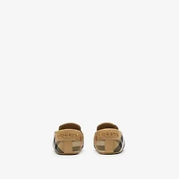 Check Nylon Blend Booties in Sand beige - Children | Burberry® Official