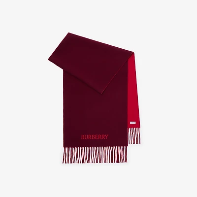 Reversible EKD Cashmere Scarf in Oxblood red | Burberry® Official