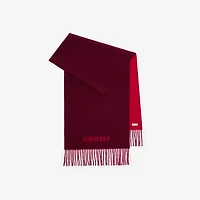 Reversible EKD Cashmere Scarf in Oxblood red | Burberry® Official
