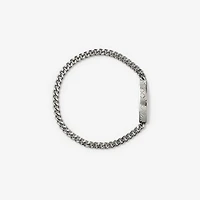 Engraved Check Chain Bracelet in Silver - Men | Burberry® Official