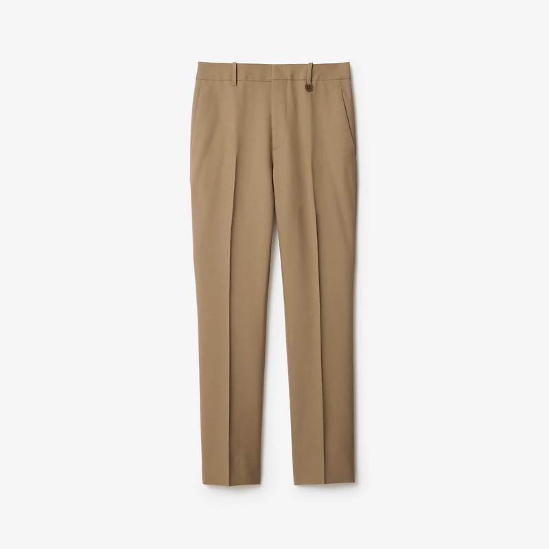 Wool Tailored Trousers in Puddle - Women | Burberry® Official