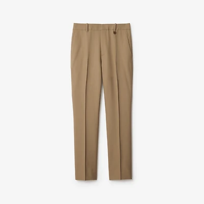 Wool Tailored Trousers in Puddle - Women | Burberry® Official