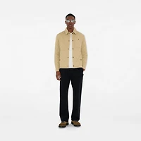 Quilted Gabardine Overshirt in Hamper beige - Men | Burberry® Official
