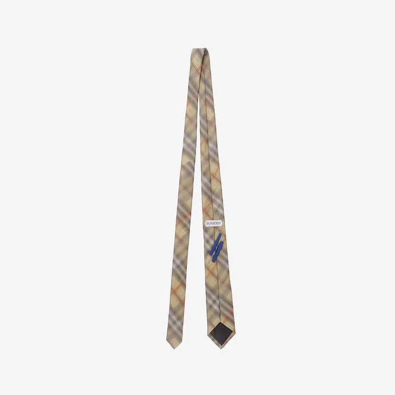 Check Silk Tie in Glade green - Men | Burberry® Official