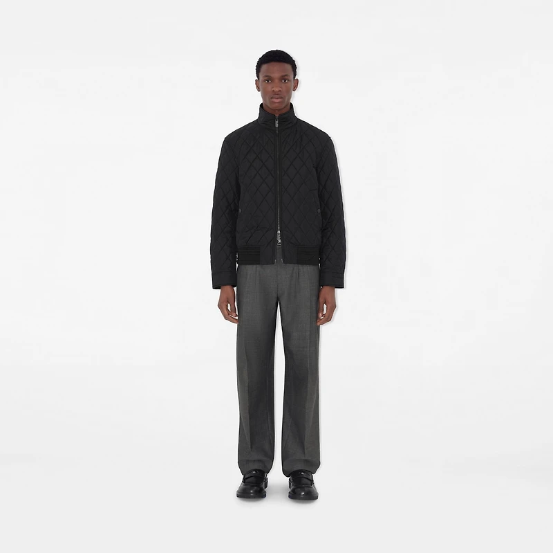Quilted Nylon Jacket in Black - Men | Burberry® Official