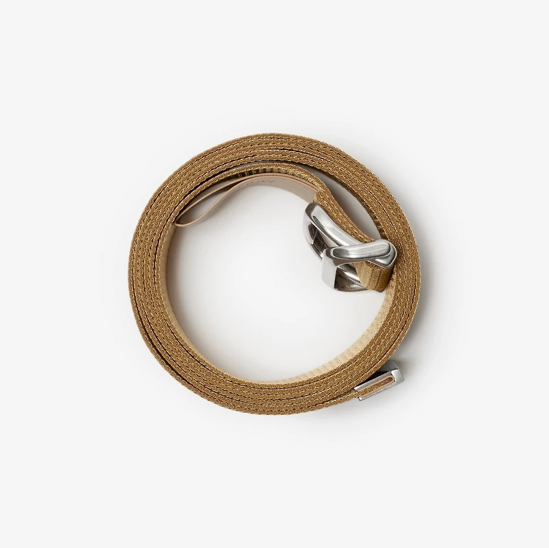 Check Webbing Belt in Sand - Men, Nylon | Burberry® Official