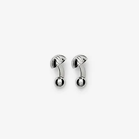 Engraved Check Cufflinks​ in Silver - Men | Burberry® Official