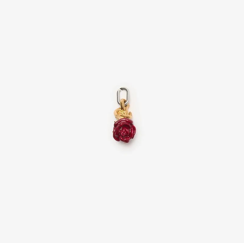 Rose Charm in Gold/red - Women | Burberry® Official