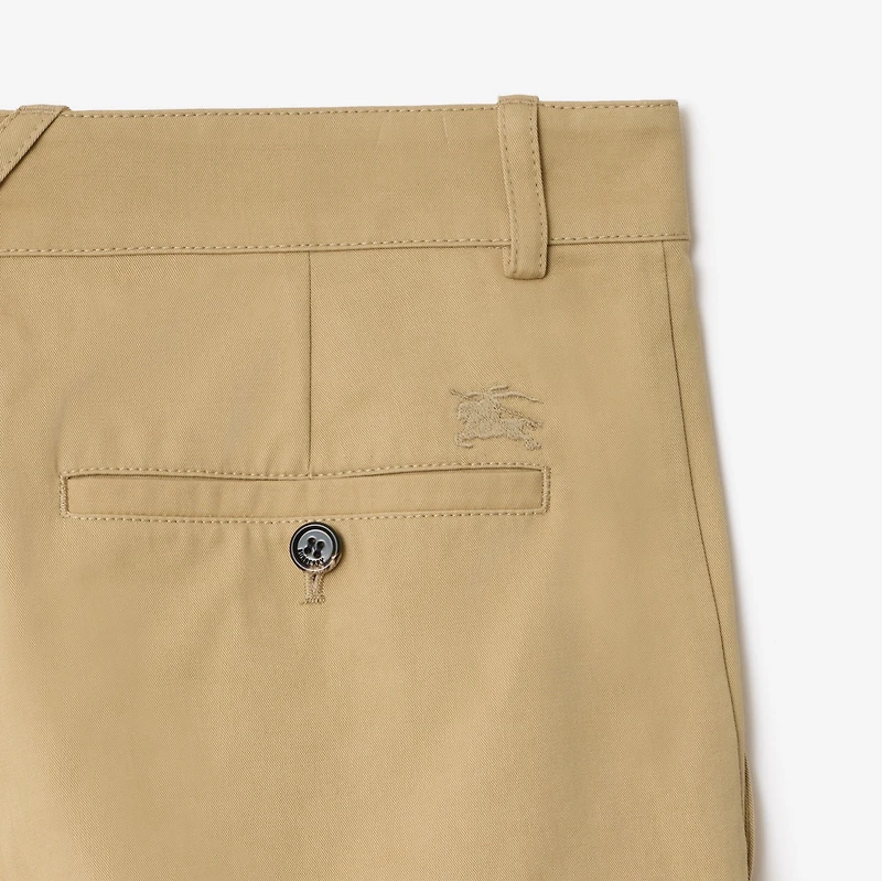 Cotton Twill Chinos in Hamper beige - Men | Burberry® Official