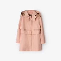 Cotton Hooded Trench Coat in Slipper | Burberry® Official