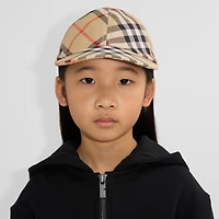 Check Baseball Cap in Sand - Children | Burberry® Official