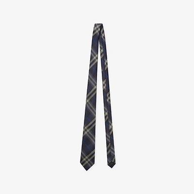 Check Silk Tie in Pilot blue - Men | Burberry® Official