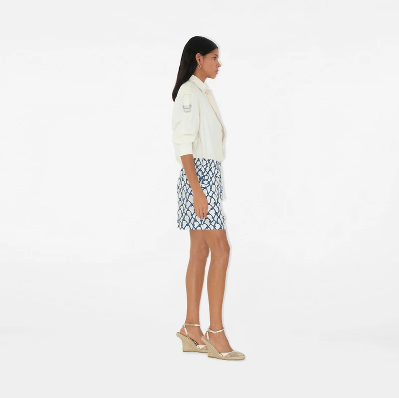 Knot Silk Shorts in Pool - Women | Burberry® Official