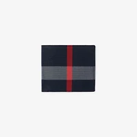 Check Bifold Wallet in Navy/grey - Men | Burberry® Official