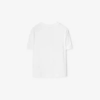 EKD Check Cotton T-shirt in White | Burberry® Official