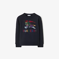 EKD Cotton Sweatshirt in Navy | Burberry® Official