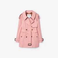Short Lightweight Cotton Fitzrovia Trench Coat in Begonia pink - Women | Burberry® Official