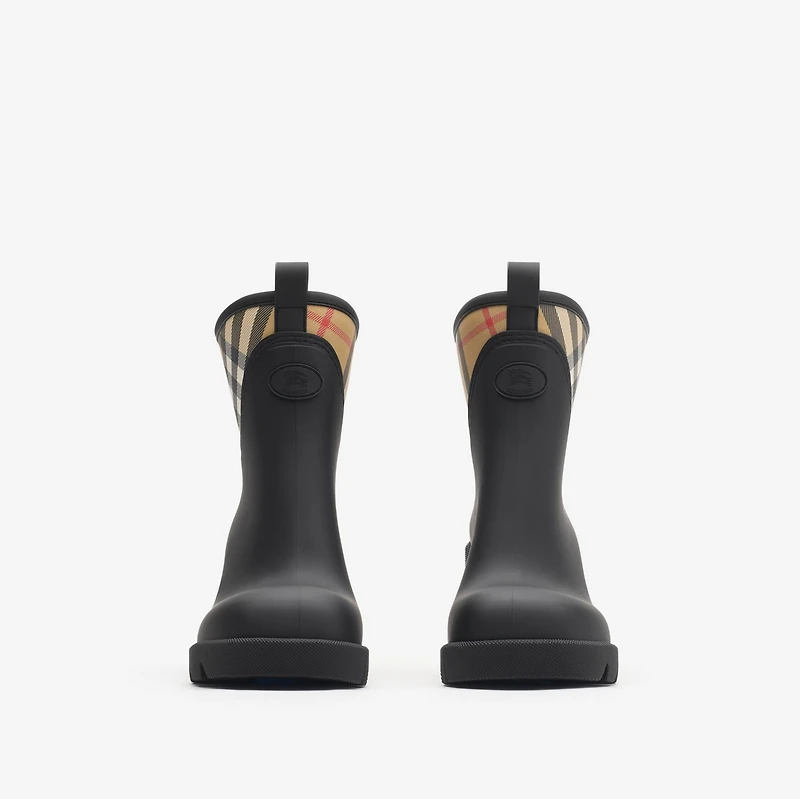Rubber Marsh Stamp Heeled Low Boots​ in Black - Women | Burberry® Official