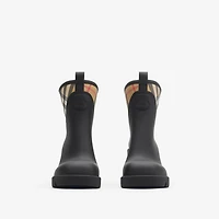 Rubber Marsh Stamp Heeled Low Boots​ in Black - Women | Burberry® Official