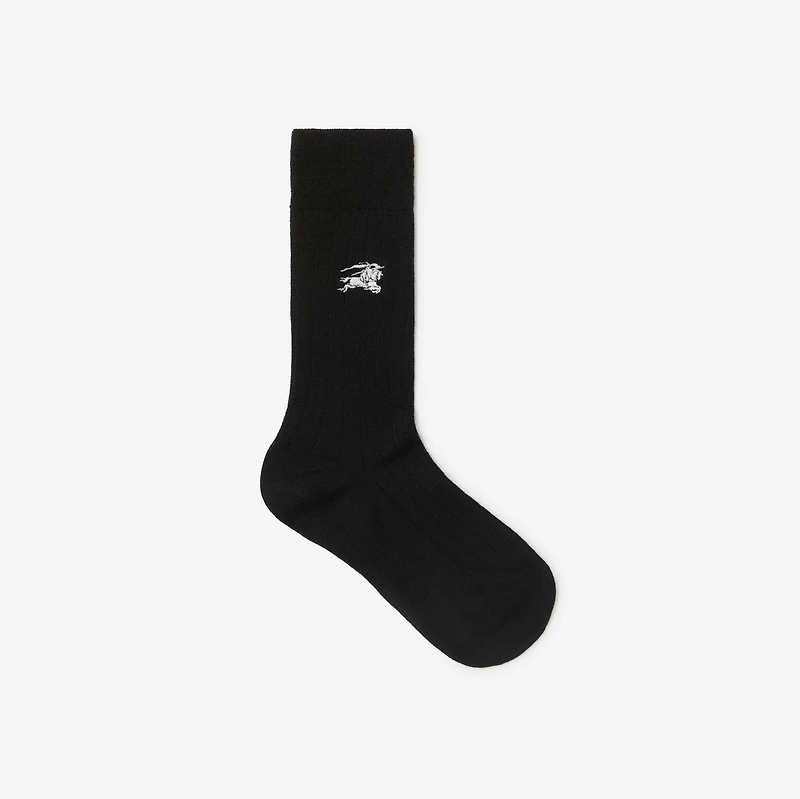 Wool Blend Socks in Black | Burberry® Official