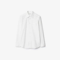 Cotton Oxford Shirt in White - Men | Burberry® Official