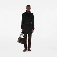 Mid-length Cashmere Trench Coat in Black - Men | Burberry® Official