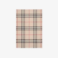 Check Wool Silk Scarf in Stone Beige | Burberry® Official