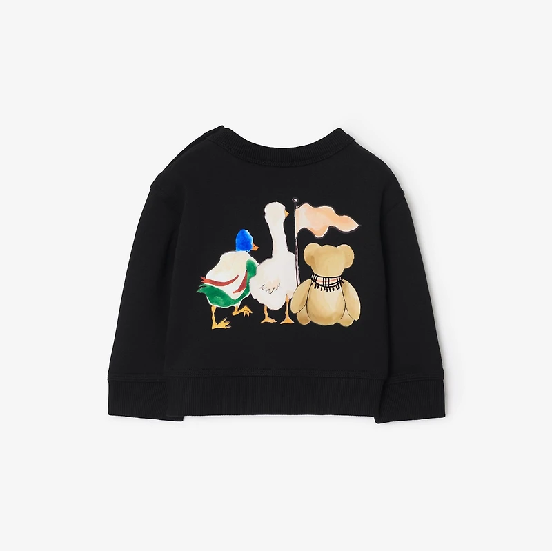 Thomas Bear and Friends Cotton Sweatshirt in Black | Burberry® Official