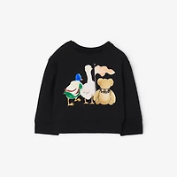 Thomas Bear and Friends Cotton Sweatshirt in Black | Burberry® Official