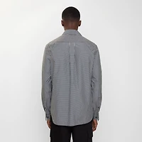 Relaxed Fit Check Cotton Shirt in Black/white - Men | Burberry® Official