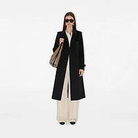 Long Cashmere Kensington Trench Coat in Black - Women | Burberry® Official