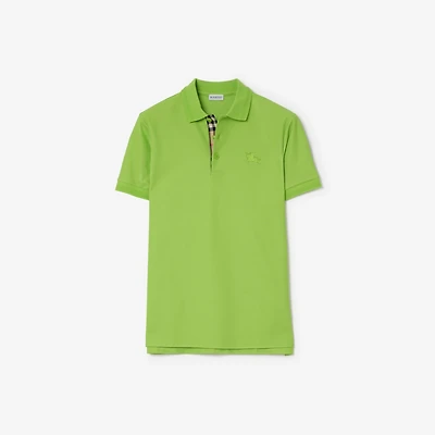 Cotton Polo Shirt in Calyx green - Men | Burberry® Official