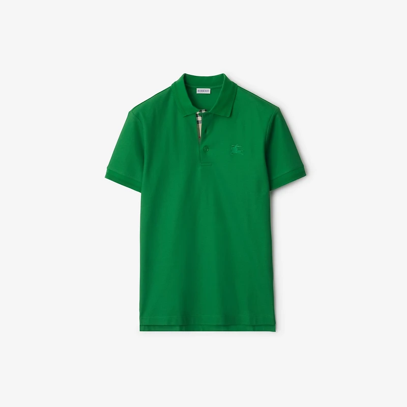 Cotton Polo Shirt in Leaf green - Men | Burberry® Official