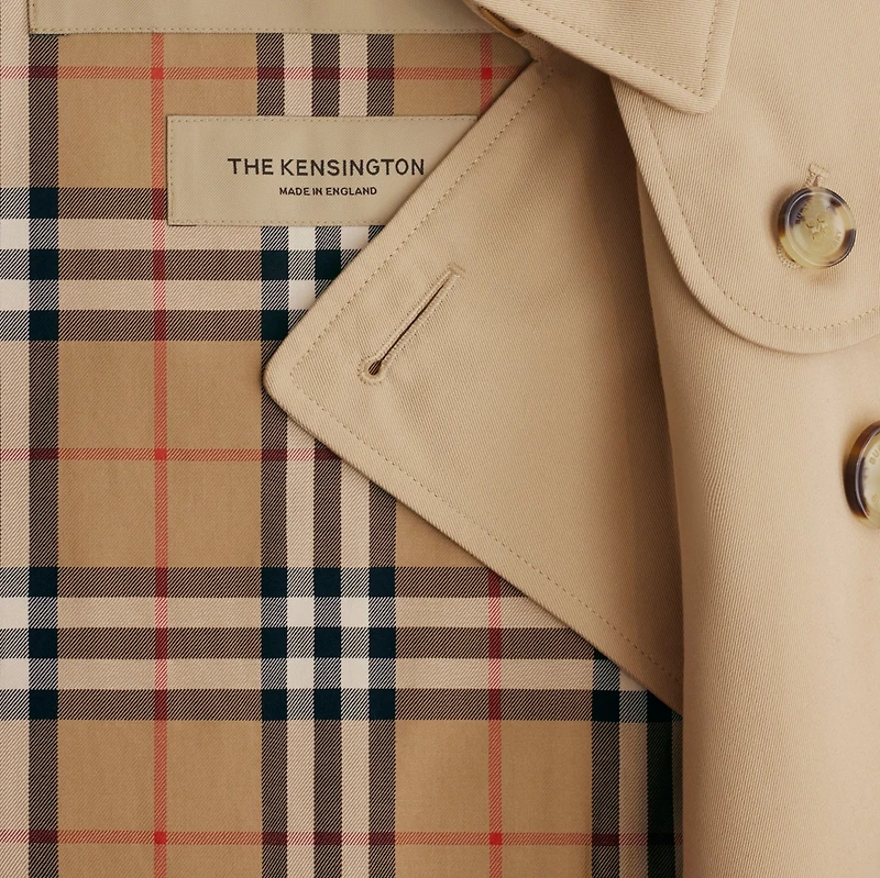 Long Kensington Heritage Trench Coat in Honey - Women, Cotton Gabardine | Burberry® Official
