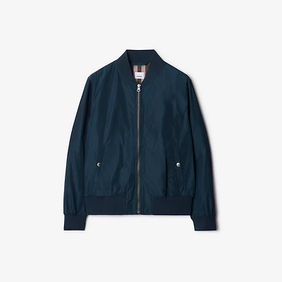 Bomber Jacket in Ink blue - Men | Burberry® Official