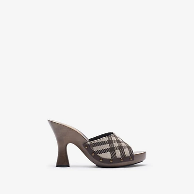 Check Potter Mules in Light beige - Women | Burberry® Official