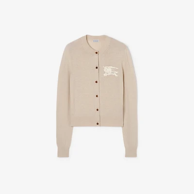 Knight Cotton Wool Cardigan in Easel beige - Women, Lace | Burberry® Official