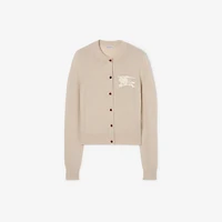 Knight Cotton Wool Cardigan in Easel beige - Women, Lace | Burberry® Official
