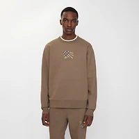 EKD Check Cotton Sweatshirt in Clay brown - Men | Burberry® Official