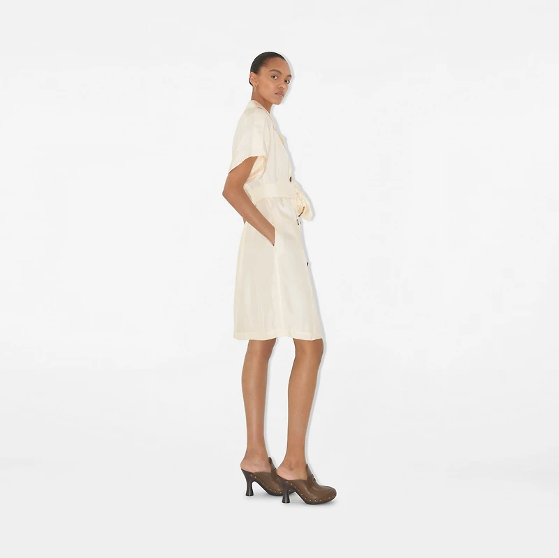 Viscose Trench Dress in Pelican - Women | Burberry® Official