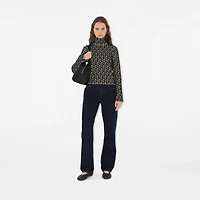 B Charm Wool Blend Sweater in Black - Women, Nylon | Burberry® Official
