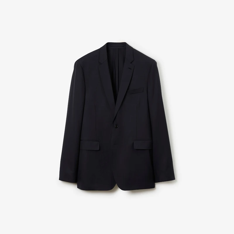 Wool Tailored Jacket in Dark navy - Men | Burberry® Official