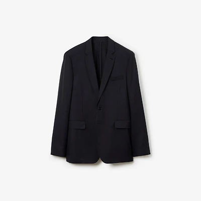 Wool Tailored Jacket in Dark navy - Men | Burberry® Official