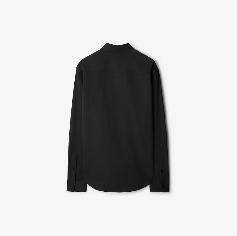 Stretch Wool Shirt in Brisk - Men | Burberry® Official